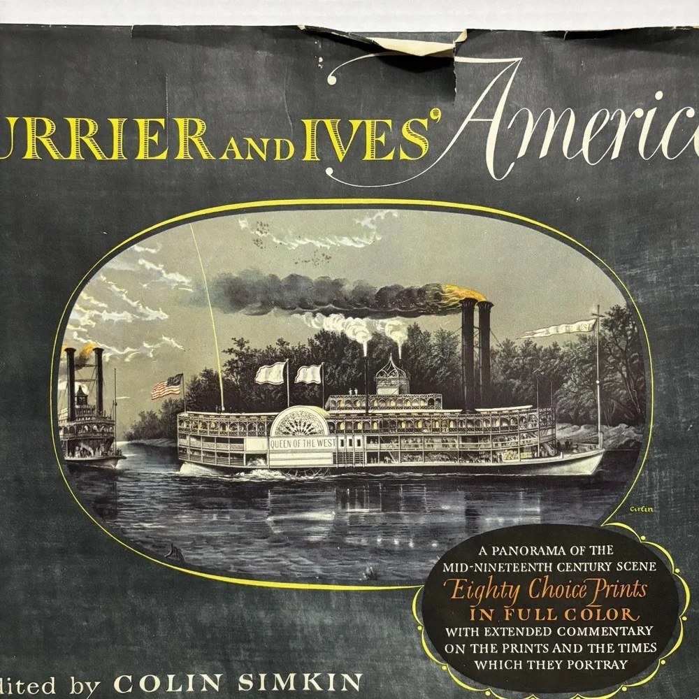 Currier And Ives America Hard Cover 80 Color Prints 1952 Colin Simkin